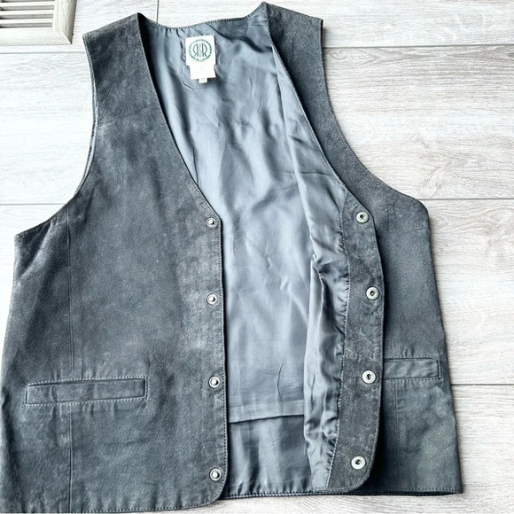 Vintage R&R Rest and  Relaxation Genuine Suede Leather Vest - Picture 5 of 10
